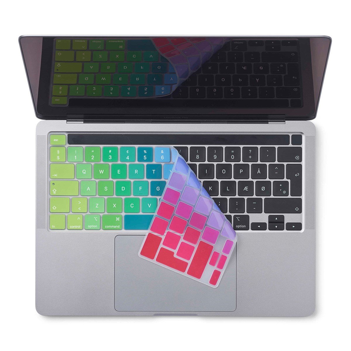 Philbert - Keyboard cover - Scandinavian letters - MacBook Pro 13” M1-M2 2020/2022 and 16 2019 - Rainbow von Philbert