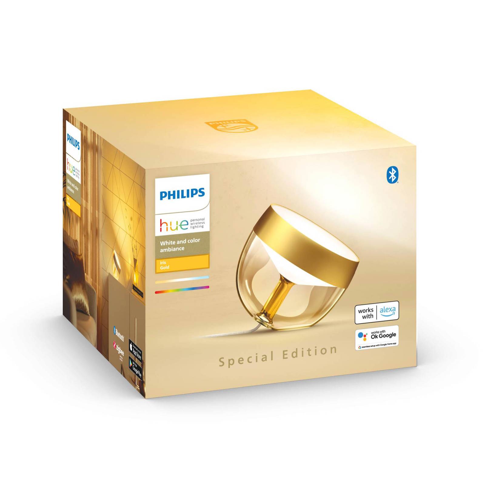 Philips Hue Iris WACA LED-Tischleuchte, gold von Philips Hue