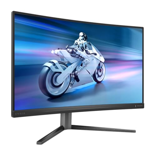 PHILIPS Evnia 27M2C5200W - 27 Zoll FHD Curved Gaming Monitor, 280 Hz, HDR10, 1 ms GtG, FreeSync Prem. (1920x1080, 2X HDMI 2.0, 1x DP 1.4) dunkelgrau von PHILIPS