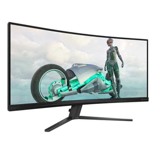 PHILIPS Evnia 34M2C3500L - 32 Zoll WQHD Curved Gaming Monitor, 180 Hz, 0.5 ms, FreeSync Premium, HDR10 (3440x1440, 2X HDMI, DisplayPort) dunkel grau von PHILIPS