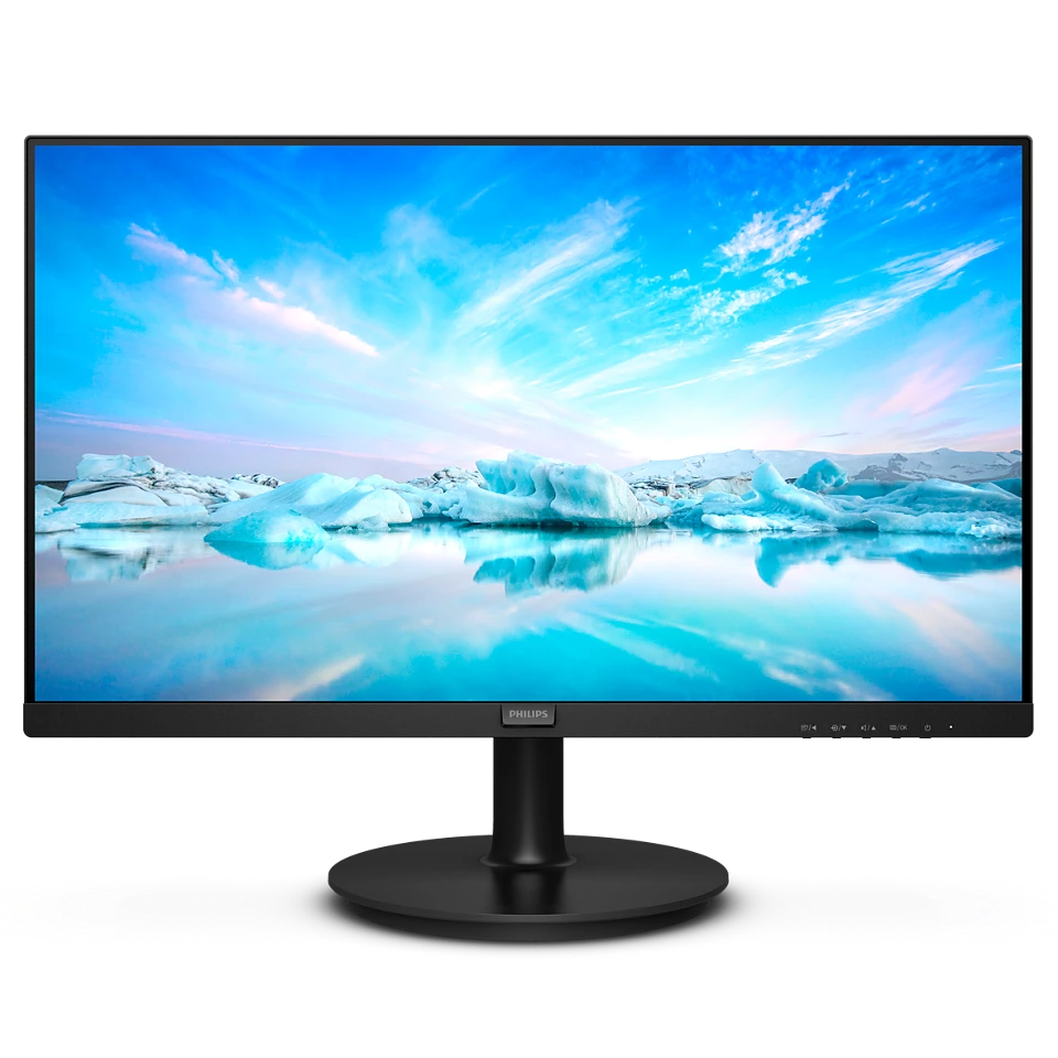 Philips 241V8LAB 24 Zoll Full HD Monitor, eingeb. Lautsprecher, Flimmerfrei (1920x1080, 100 Hz, VGA, HDMI) schwarz von Philips