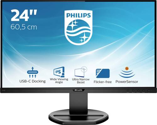 Philips 243B9 LCD-Monitor EEK E (A - G) 61cm (24 Zoll) 1920 x 1080 Pixel 16:9 4 ms Kopfhörer-Buchse von Philips