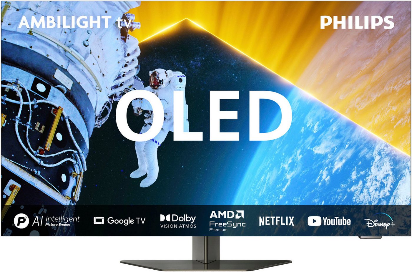 Philips 48OLED809/12 OLED-Fernseher (121 cm/48 Zoll, 4K Ultra HD, Google TV, Smart-TV) von Philips