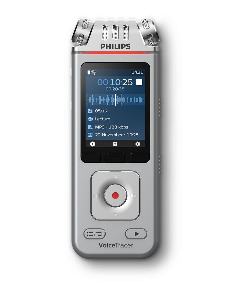 Philips DVT4110 Audiorecorder Digitales Diktiergerät (8GB, Clearvoice Technologie, WIFI, App Steuerung und Datentransfer) von Philips