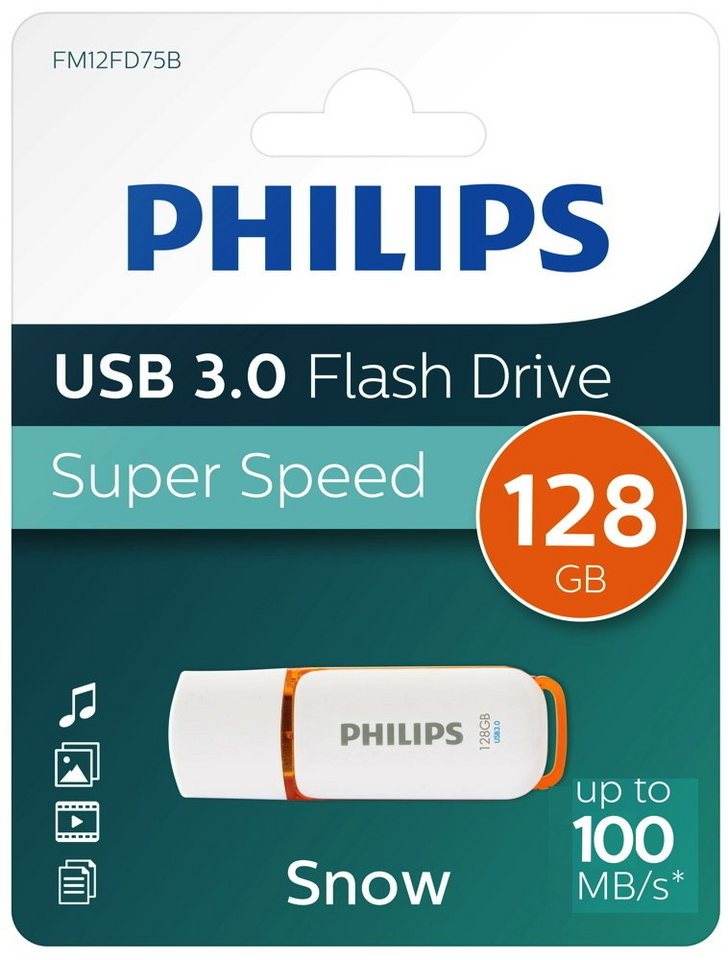 Philips Philips USB Stick 128GB Speicherstick Snow weiß USB 3.0 USB-Stick Philips Philips USB Stick 128GB Speicherstick Snow weiß USB 3.0 USB-Stick von Philips
