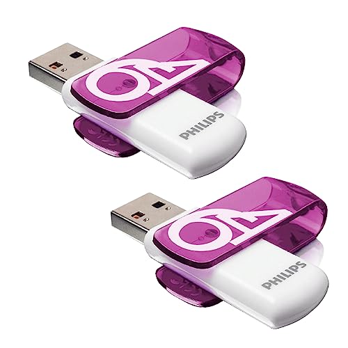 Philips Vivid Edition High Speed 2.0 USB-Flash-Laufwerk USB-Stick 2X 64 GB mit Schwenkkappe für PC, Laptop, Computer Data Storage, Lesegeschwindigkeit bis zu 25 MB/s Philips Vivid Edition High Speed 2.0 USB-Flash-Laufwerk USB-Stick 2X 64 GB mit Schwenkkappe für PC, Laptop, Computer Data Storage, Lesegeschwindigkeit bis zu 25 MB/s von Philips