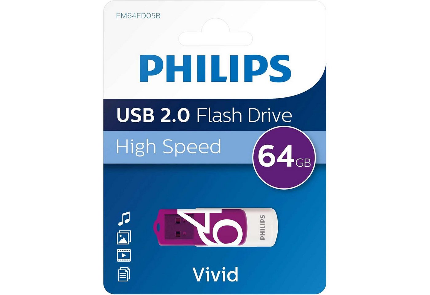 Philips Vivid USB 2.0 Speicherstick USB-Stick von Philips