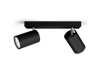 Philips myLiving Spot, Strahler Oberflächenbeleuchtung, GU10, 2 Glühbirne(n), LED, 220-240 V, Schwarz von Philips