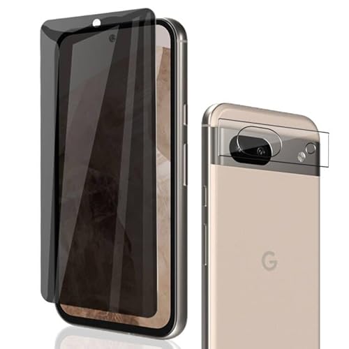 Phlleyaa Schutzfolie für Google Pixel 8A für Panzerglas Sichtschutz,Displayschutz 1 Stück mit 1 Stück Pixel 8A Kamera Schutzfolie[1+1 Stück],9H Härte Bläschenfrei Anti-Spy für Google Pixel 8A von Phlleyaa