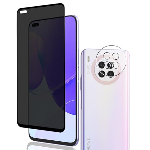 Phlleyaa Schutzfolie für Huawei nova 8i für Panzerglas Sichtschutz,Displayschutz 1 Stück mit 1 Stück Kamera Schutzfolie[1+1 Stück],9H Härte/Bläschenfrei/Anti-Spy für Huawei nova 8i Panzer Schutz Glas von Phlleyaa