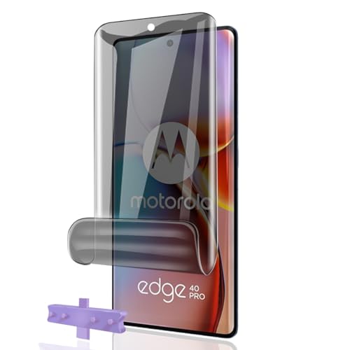 Phlleyaa Sichtschutz Schutzfolie für Motorola Edge 40 Pro,Weich TPU Displayschutz 1 Stück mit 1 Stück Panzer Schutz Glas Kameraschutz,Einfache Montage Anti Spy für Panzerglas für Moto Edge 40 Pro von Phlleyaa