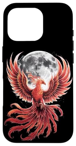 Hülle für iPhone 16 Pro Phönixvogel Vollmond Mythischer Vogelaufgang Verjüngung von Phoenix Bird Mythical Bird Rise Rejuvenation