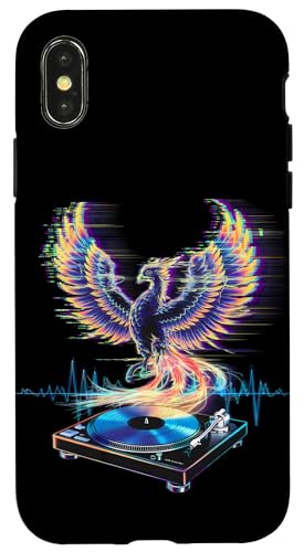 Hülle für iPhone X/XS Phoenix Bird DJ Plattenspieler Mythical Bird Discjockey von Phoenix Bird Mythical Bird Rise Rejuvenation