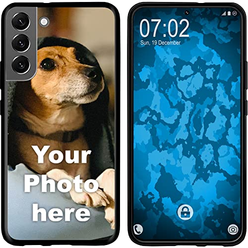 PhoneNatic Case kompatibel mit Galaxy S22 Plus Personalisierte Handyhülle schwarz zum selbst gestalten mit eigenem Foto von PhoneNatic