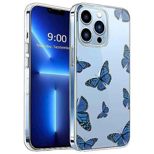 Phoona Durchsichtig Silikon Hülle für Samsung Galaxy A54 5G 6,4" Case, Weiche Transparente Handyhülle,Ultra Dünn TPU Stoßfeste Kratzfeste Schutzhülle Schmetterling Motiv Designs Cover für Samsung A54 von Phoona