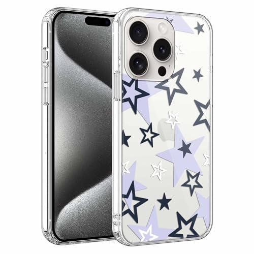 Phoona Handyhülle für iPhone 11 Pro Max Hülle 6,5", Transparent Sterne Muster Frauen Mädchen Aesthetic Case, Dünn Weich Schlanke Silikon Slim Klar TPU Stoßfest Schutzhülle, für iPhone 11 Pro Max von Phoona