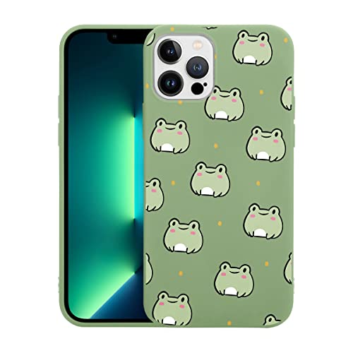 hoona Handyhülle Kompatibel mit Samsung Galaxy A13 4G Hülle 6,6", Weiche Gras-Grün Matt Silicone Schutzhülle Cover, Ultra Dünn Stoßfest Kratzfest mit Motiv Designs Case für Samsung A13 4G Frosch von Phoona