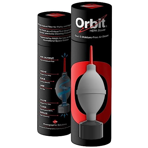 Orbit Blower with HEPA Filter - Air Blower Camera and Lens Cleaner - Camera Sensor Blower - for All Cameras, Sensors, Electronics and Sensitive Equipment - Dust Free Air Blower. von Photographic Solutions