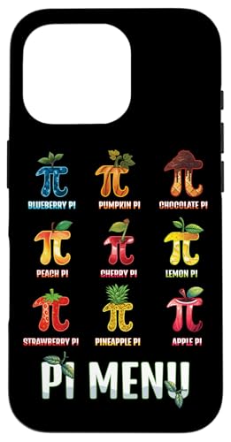 Hülle für iPhone 16 Pro Pi Menu Different Pie Food Math Day Mathematik Happy Pi Day von Pi Day Supply March 14 Jokes Math Teacher Student