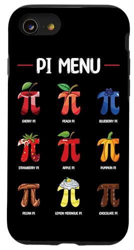 Hülle für iPhone SE (2020) / 7 / 8 Pi Menu Types Of Pie Funny Math Day Mathematik Happy Pi Day von Pi Day Supply March 14 Jokes Math Teacher Student