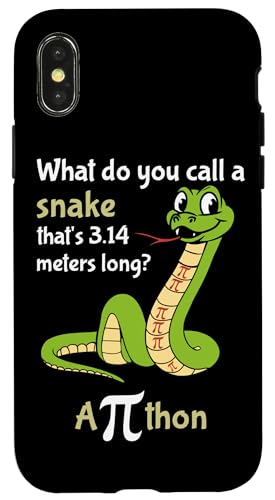 Hülle für iPhone X/XS Mathematik Witz Python Snake Happy Pi Day Mathematik von Pi Day Supply March 14 Jokes Math Teacher Student