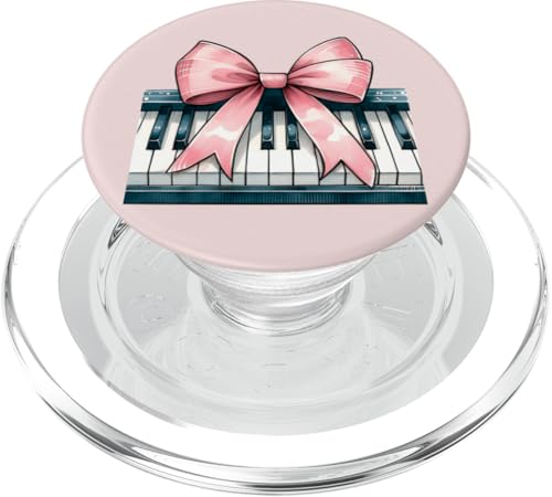 Kokette Schleife Klavier Mama Pianist Muttertag Rosa Schleife Mädchen PopSockets PopGrip für MagSafe von Piano Pianist Coquette Aesthetic Girl Women Gifts