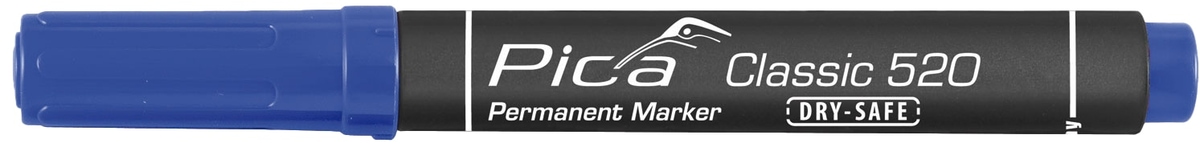 PICA Classic Permanent Marker, 520/41/SB, Rundspitze, blau von Pica