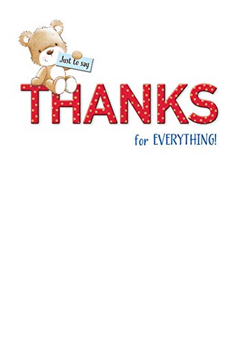 Niedliche Karte mit Aufschrift "Thank You", 17,8 x 12,7 cm, Piccadilly Greetings von Piccadilly Greetings