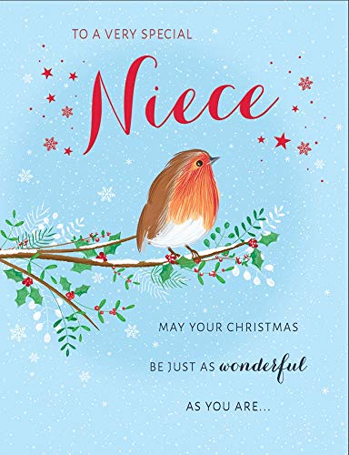 Traditionelle Weihnachtskarte Nichte – 20,3 x 15,2 cm – Piccadilly Greetings von Piccadilly Greetings