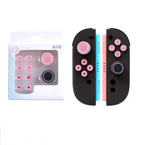 Joystick-Kappen für Switch2, Silikon-Tastenkappen, farbige Tastenaufkleber von Pidynx