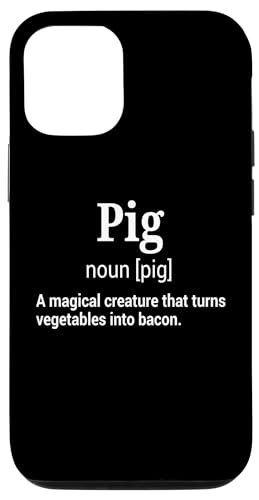 Hülle für iPhone 15 Pro Lustiges Schwein und Speck-Definition, lustig, sarkastisch von Pig and Bacon Definition Funny Meme