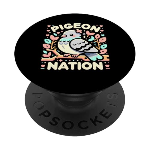 Süße Pigeon Nation Vogelbeobachter im Retro-Cartoon-Design für Kinder PopSockets mit austauschbarem PopGrip von Pigeon Parade - Bird Watching Fashion