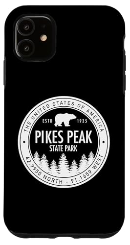 Hülle für iPhone 11 Pikes Peak Colorado Bear Koordinaten Mountain Souvenir von Pikes Peak Colorado - Rocky Mountain Souvenirs