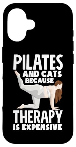 Hülle für iPhone 16 Pilates-Katzen, weil Therapie teuer ist und Spaß macht von Pilates Apparel for Workout Enthusiasts & Fitness