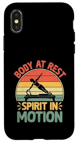 Hülle für iPhone X/XS Body At Rest Spirit On Motion Workout Übung Pilates von Pilates Exercise Enthusiast Workout Gifts