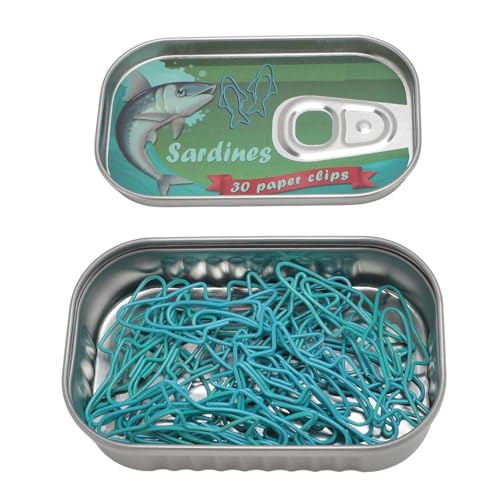 Fischpapierclip niedliche lustige Metallpapier Clips für Büroschule Blau Wasser grün 30 Stcs mit Aufbewahrungsbox Fischpapierclip niedliche lustige Metallpapier Clips für Büroschule Blau Wasser grün 30 Stcs mit Aufbewahrungsbox von Pilipane