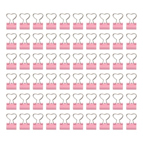 Herzförmige Bindemittel Clips Pink Starkes Klemme Kraftpapier Clips zum Organisieren von Dokumenten Tickets Kleidung 60pcs Herzförmige Bindemittel Clips Pink Starkes Klemme Kraftpapier Clips zum Organisieren von Dokumenten Tickets Kleidung 60pcs von Pilipane