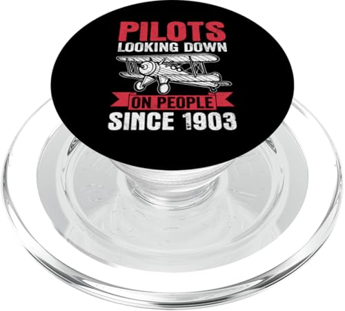 Piloten schauen seit 1903 auf Menschen herab Flugzeugluftfahrt PopSockets PopGrip für MagSafe von Pilot Adventure Airplane Apparel Tee