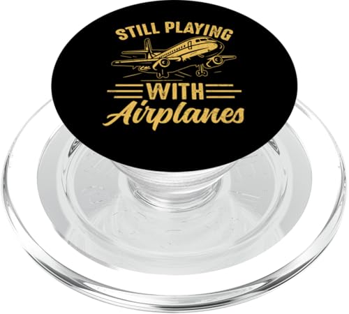 Spielt immer noch mit Airplanes Aviation PopSockets PopGrip für MagSafe von Pilot Adventure Airplane Apparel Tee