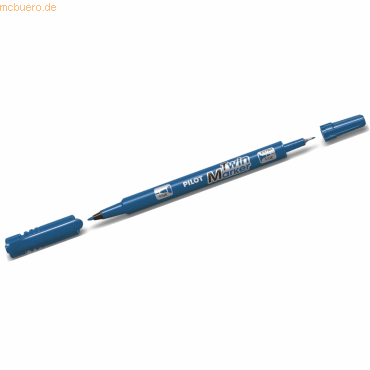 Pilot Permanentmarker Twinmarker 0,3/0,5mm Rundspitze blau von Pilot