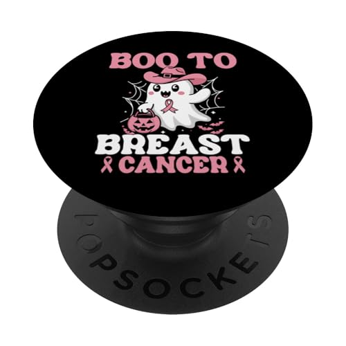 Boo To Breast Cancer PopSockets Klebender PopGrip von Pink Breast Cancer Awareness Month Geschenk FIDIMA