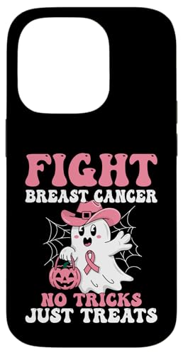 Hülle für iPhone 14 Pro Fight Breast Cancer No Tricks Just Treats von Pink Breast Cancer Awareness Month Geschenk FIDIMA