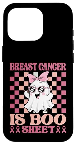 Hülle für iPhone 16 Pro Breast Cancer Is Boo Sheet von Pink Breast Cancer Awareness Month Geschenk FIDIMA