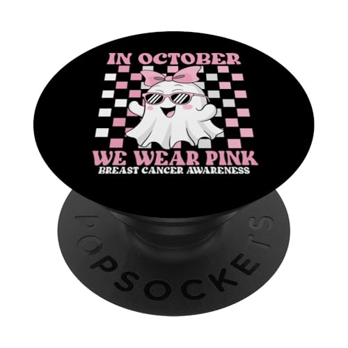 In October We Wear Pink Breast Cancer Awareness PopSockets Klebender PopGrip von Pink Breast Cancer Awareness Month Geschenk FIDIMA