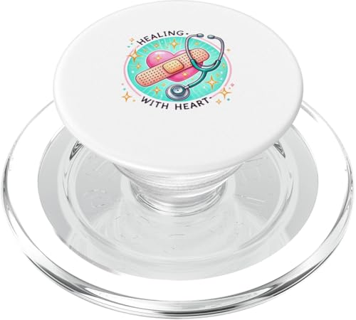 Healing Hearts: Ärztliche Versorgung mit Liebe Krankenschwestern PopSockets PopGrip für MagSafe von Pink Collar Designs