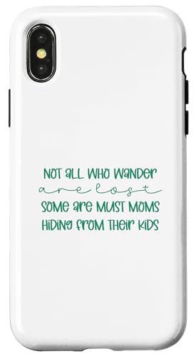 Hülle für iPhone X/XS Mom Life: Wanderndes Versteckspiel von Pink Collar Designs