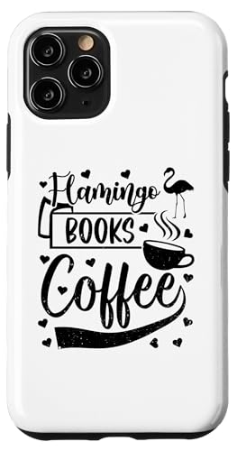 Hülle für iPhone 11 Pro Flamingo Books Kaffee - Flamingo Lover von Pink Flamingo Lover Flamingo Bird