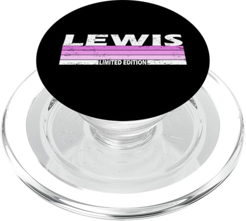 Lewis Nachname Geburtstag Familientreffen 80er 90er Pink Sunset PopSockets PopGrip für MagSafe von Pink Retro Vintage Style Customized Last Name Tee