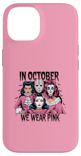 Hülle für iPhone 14 Im Oktober tragen wir Pink Horror Brustkrebs-Bewusstsein von Pink Ribbon Breast Cancer Awareness Apparel