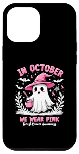 Hülle für iPhone 12 Pro Max Ghost October Wear Pink Halloween Brustkrebs-Bewusstsein von Pink Ribbon Breast Cancer Fighter Support Gifts